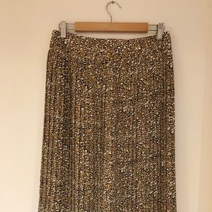 J Crew leopard print accordion skirt